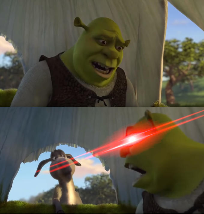 Meme template Shrek For Five Minutes