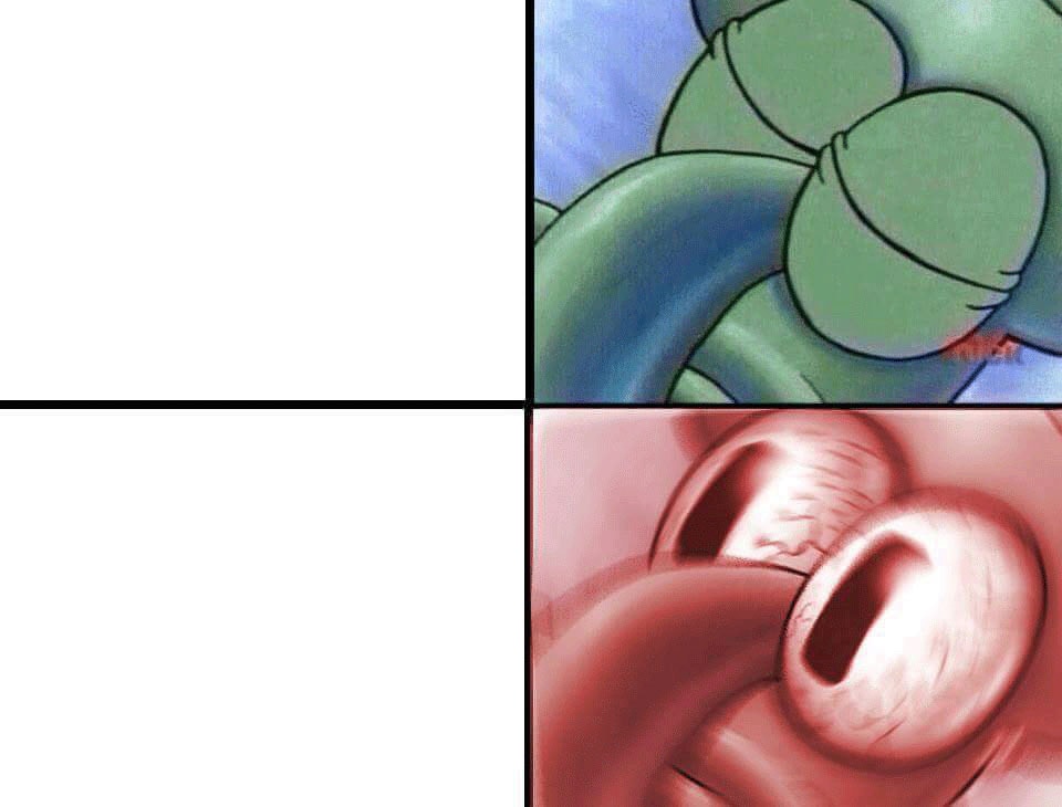 Meme template sleeping Squidward