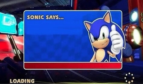 Meme template Sonic Says