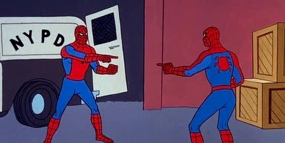 Meme template Spider Man Double