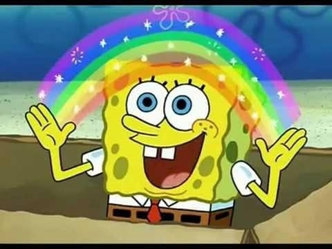 Meme template spongebob imagination
