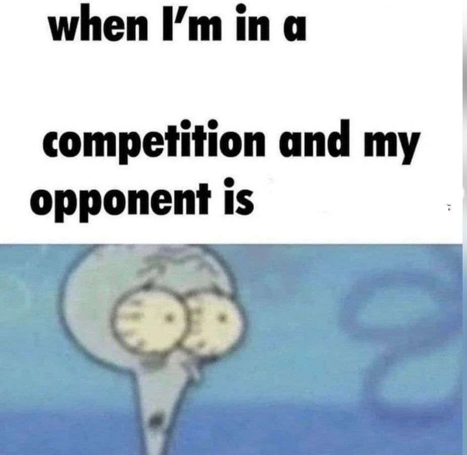 Meme template Squidward competition
