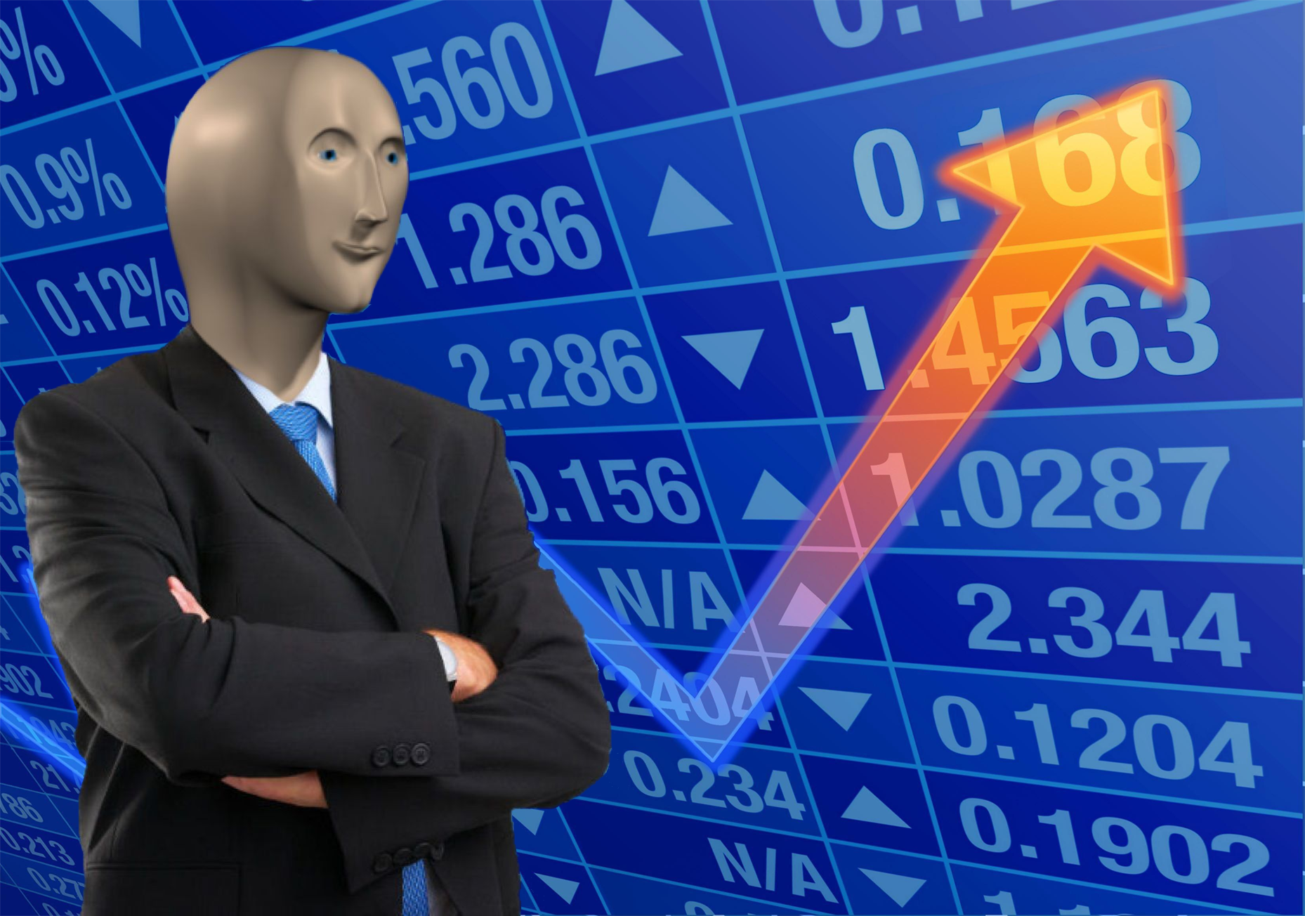 Meme template STONKS without STONKS