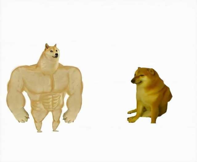 Meme template Strong dog vs weak dog