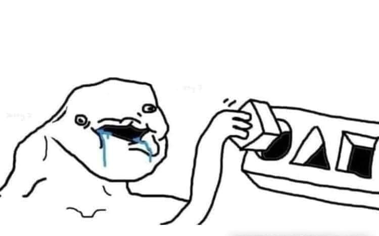 Meme template Stupid dumb drooling puzzle