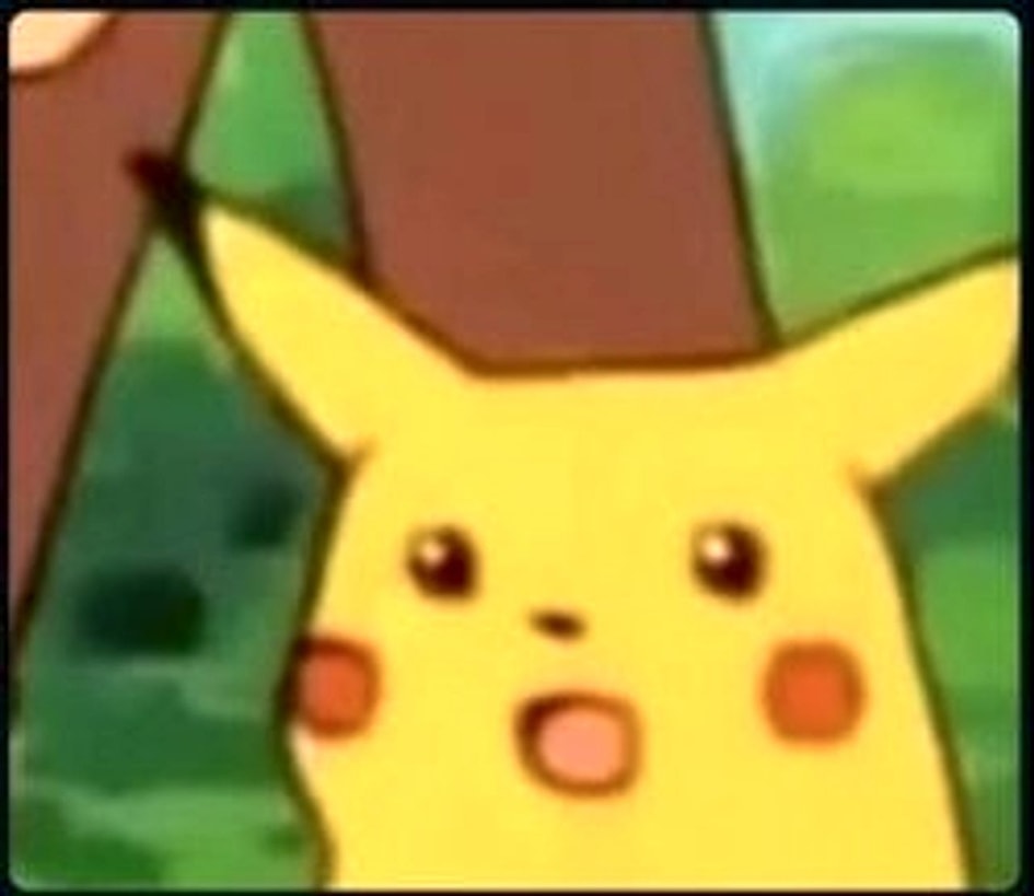Meme template Surprised Pikachu