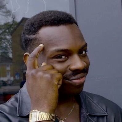 Meme template Thinking Black Guy