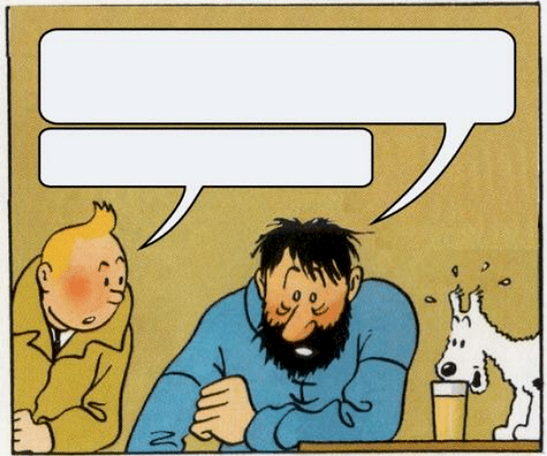 Meme template Tintin and Haddock