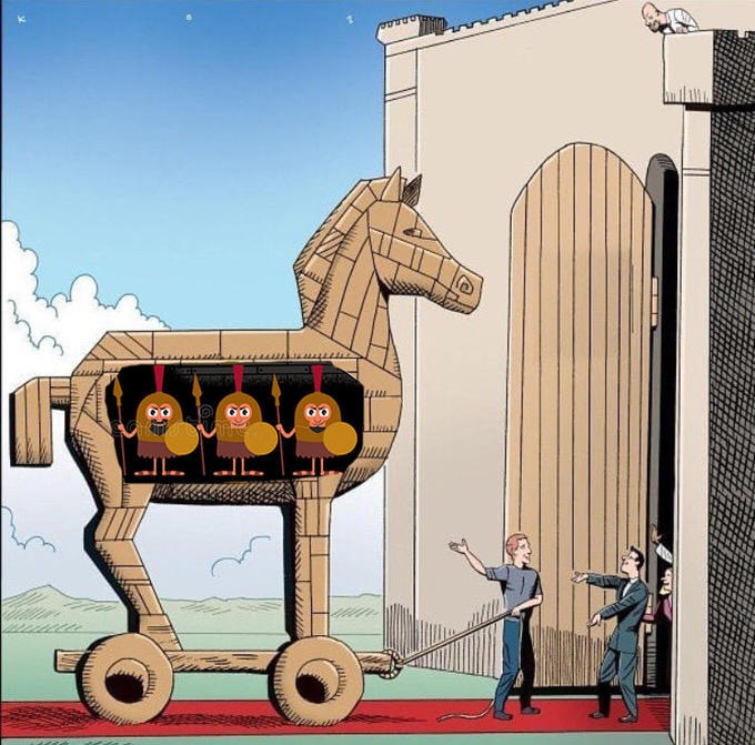 Meme template Trojan Horse